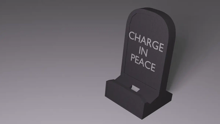 lápida sepulcral teléfono estante soporte 3d by ber bardo on gracias 3d print model - Mito3D
