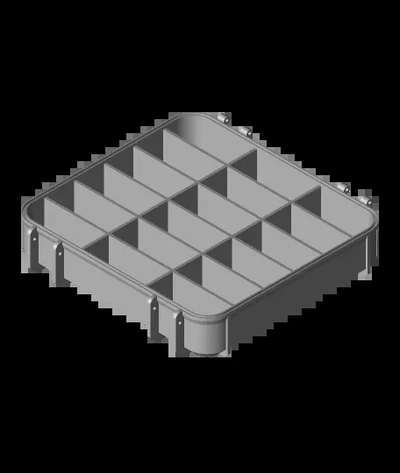 outil boîte base 18 horizontal compartiments 3d by frikarte3d 3d print model - Mito3D