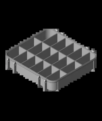 outil boîte base 18 verticale compartiments 3d by frikarte3d 3d print model - Mito3D