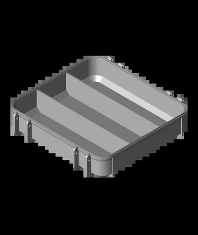 outil boîte base 3 horizontal compartiments 3d by frikarte3d 3d print model - Mito3D