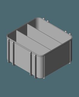 herramienta caja base grande 3 horizontal compartimentos Boleto gratis 3d print model - Mito3D