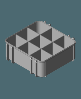tool box base medium divider 9 compartments - frikarte 3d print model - Mito3D