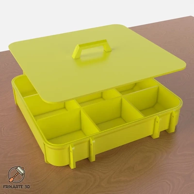 ferramenta caixa cobrir bainha 9 compartimentos 3d by frikarte3d on lego classificador 3d print model - Mito3D