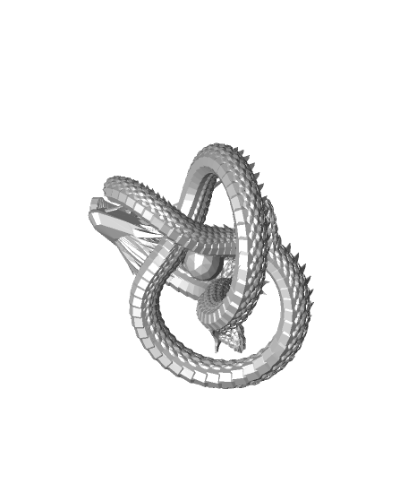 torus knot dragon and pearl baddy902002 3D print model - Mito3D