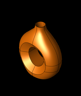 torus vase cm design 3d print model - Mito3D