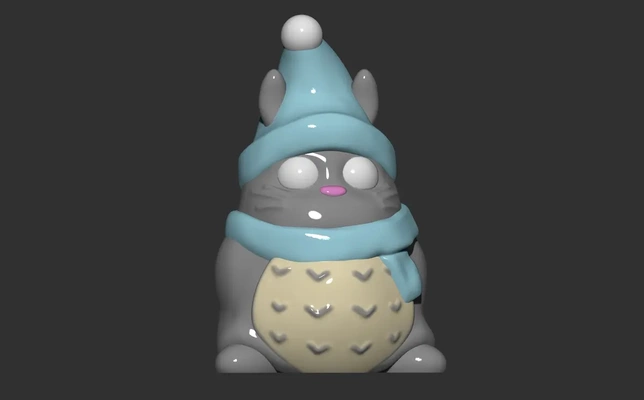totoro chibi winter edition - limited time free download 3d by omsculpts on thangs arm arts & entertainment comics animation anime manga ghibli cute 3d print model - Mito3D