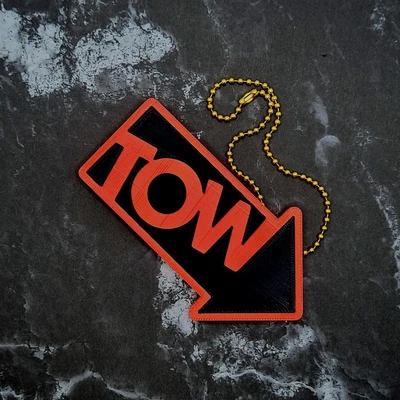 tow hook charm outline - 3d by jcreatenz on thangs 3d print model - Mito3D