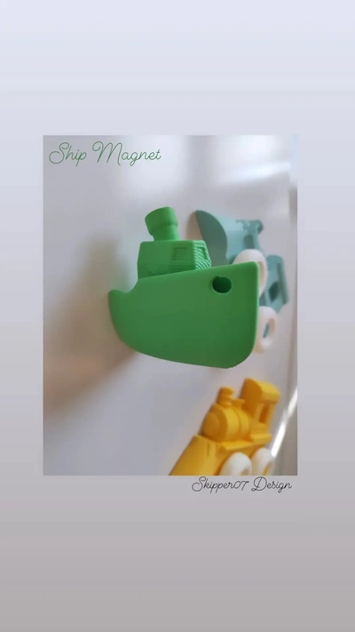 toy ship magnet 23 - 3d by skipper07 on thangs 3d print model - Mito3D