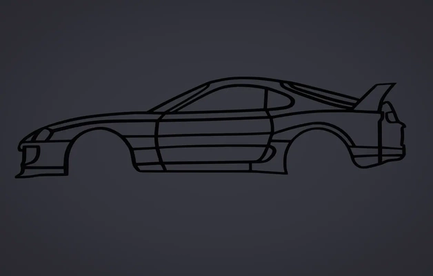 toyota supra mkiv silhouette - 3d by xxxwaver on thangs 3d print model - Mito3D