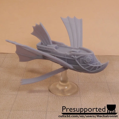 tradesman fish ship spelljammer miniature dnd - 3d by mechatronist on thangs 3d print model - Mito3D