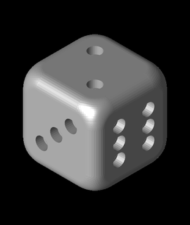 traditional dice oddity Hobbies & Games 3d print model - Mito3D