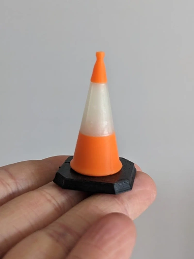 traffic cone - multi-part 3d by kwerkshop on thangs 3d print model - Mito3D