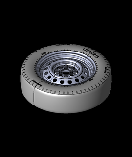 remolque neumático rueda paraca 3d modelo gracias 3d print model - Mito3D