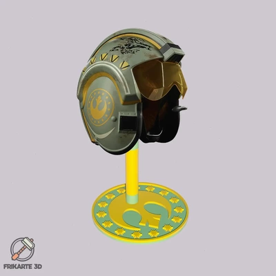 caçador lobo base capacete ficar pé estrela guerras 3d by frikarte3d on 3d print model - Mito3D