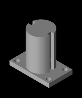 poubellecasterpoststl seanreynoldscs 3d print model - Mito3D