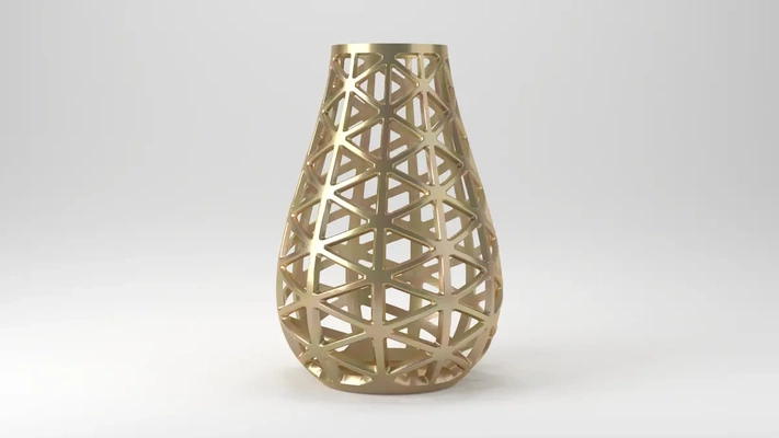 triangle lattice vase - 3d by jwalker55 on thangs 3d print model - Mito3D