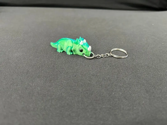 triceratops keychain - 3d by built bot on thangs 3d print model - Mito3D