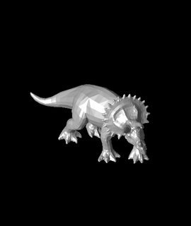 triceratopo poli 3d modello jrjy3 grazie 3d print model - Mito3D