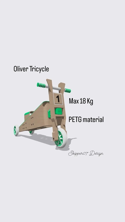 triciclo oliver 3d by skipper07 on grazie 3d print model - Mito3D