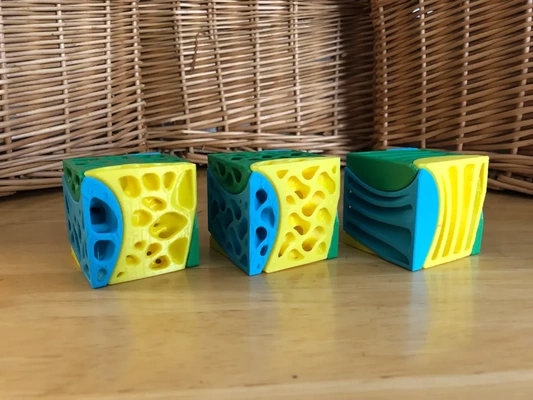 triplo torção cubo brânquias 3d by coisas davemakes on jogos quebra cabeças enigma helicoidal trissection inquietação brinquedo 3d print model - Mito3D