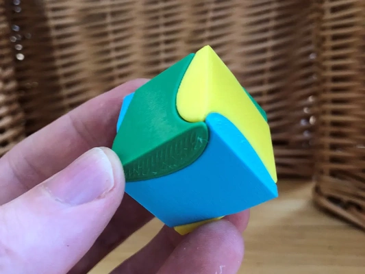 triple twist cube solid - 3d by davemakesstuff on thangs games puzzles & brainteasers puzzle helical trisection fidget toy 3d print model - Mito3D