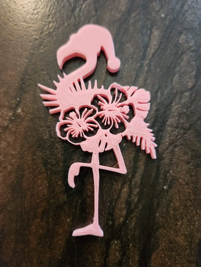 tropical flamingo santa decoration - 3d by amazinpistolpete on thangs 3d print model - Mito3D