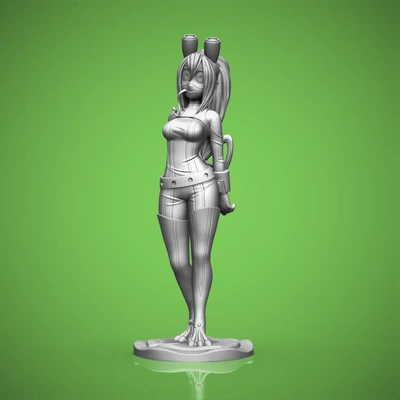 tsuyu asui froppie my héros université 3d by chelscct chelseycreatesthings 3d print model - Mito3D