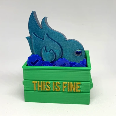 tweet dumpster fire - 3d by stldenise on thangs 3d print model - Mito3D