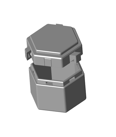twist lock trick box hexagon 3d model 3dprinty thangs 3D print model - Mito3D