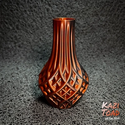 twisted cross vase no 7 - 3d by kazi toad on thangs mode spiral spiralize twist tableware 3d print model - Mito3D