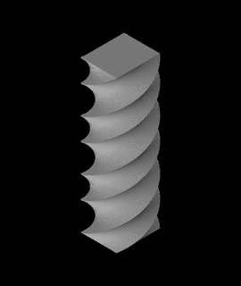 twisted rectangle vase 1 printbunny Home & Garden 3d print model - Mito3D