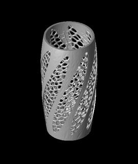 torcido Voronoi vaso 3d modelo 3dprintbunny 3d print model - Mito3D