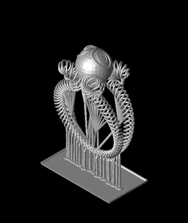 twisty support torture test ring 3d print model - Mito3D