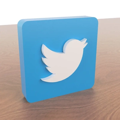 twitter decoration - 3d by frikarte3d on thangs output device social network facebook collection 3d print model - Mito3D