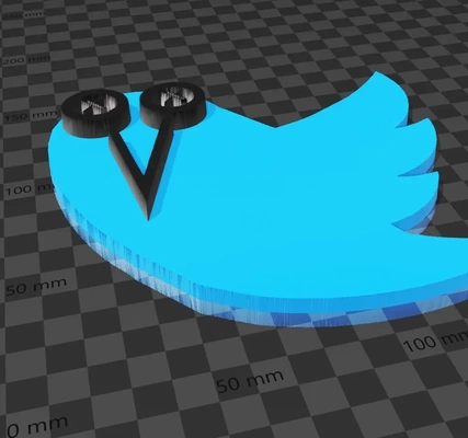 twitter oiseau 3d by syzguru11 3d print model - Mito3D