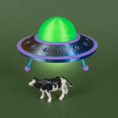 ufo - 3d by on thangs people & society religion belief arts entertainment offbeat occult paranormal uap alien aliens saucer flying ufos uaps disc disk model miniature tiny small mini classic business industrial services office supplies 3d print model - Mito3D