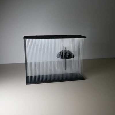 şemsiye in a yağmur duş sanat eseri 3d by baskı tavşanı teşekkürler dizi teller askıya alındı 3dprintbunny dikdörtgen 3d print model - Mito3D