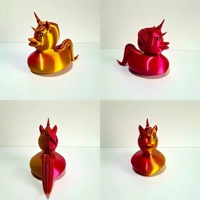 unicornio pato 3d by huellas dactilares regalos on gracias 3d print model - Mito3D