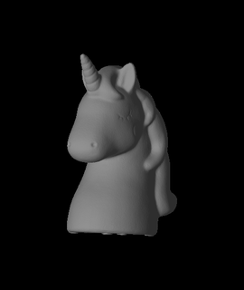 unicorno testa generato revopoint pop 3d modello grazie 3d print model - Mito3D