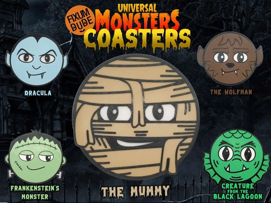 universal monsters coasters - mummy 3d by fixumdude on thangs 3d print model - Mito3D