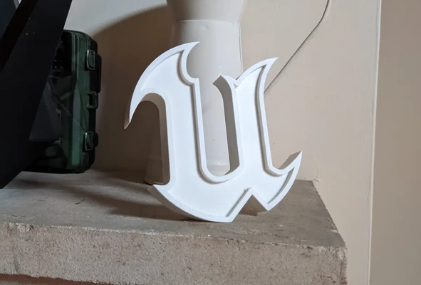 unreal logo - 3d by inhabitworks on thangs 3d print model - Mito3D