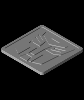 updated autobot square coaster Food & Drink 3d print model - Mito3D
