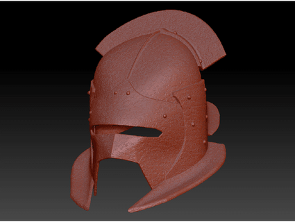 Uruk hai capacete v3 texturizado percevejo adereços 3d print model - Mito3D