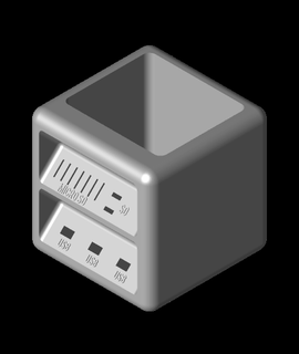 USB sd carta dektop organizzatore 3d modello grazie 3d print model - Mito3D