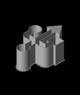 usb symbol nestable box v1 ppac 3d print model - Mito3D