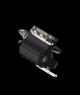 v6 engine 3d model 3ddesigner thangs 3d print model - Mito3D