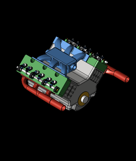 v6 motore 3d modello rsn grazie 3d print model - Mito3D