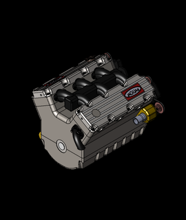 v6 turbo motore 3d modello pioggia grazie 3d print model - Mito3D