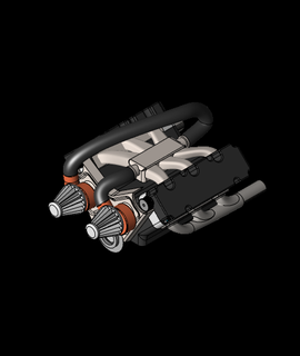 v6 twin turbo engine 3d model haktanyagmur thangs 3d print model - Mito3D