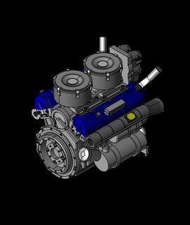 v8 motor 3d modelo chovendo 3d print model - Mito3D